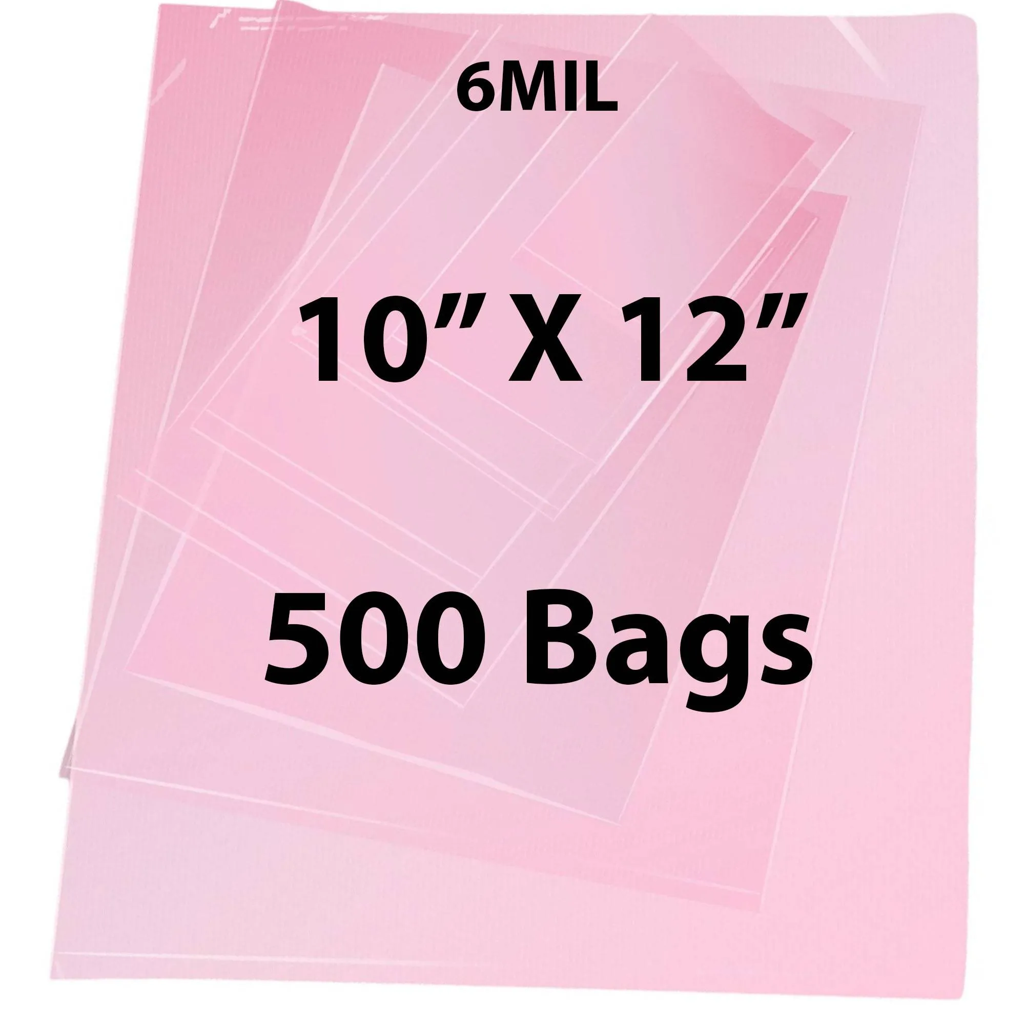 10X12 inches Pink Anti Static Bags 6 Mil Flat