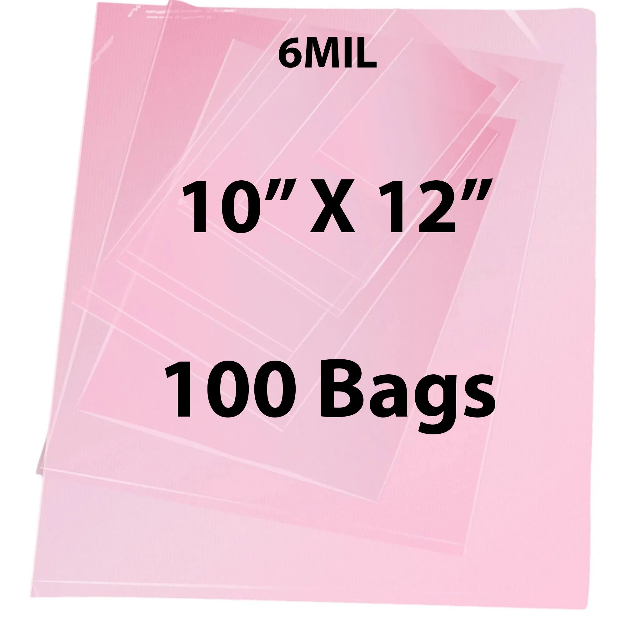 10X12 inches Pink Anti Static Bags 6 Mil Flat