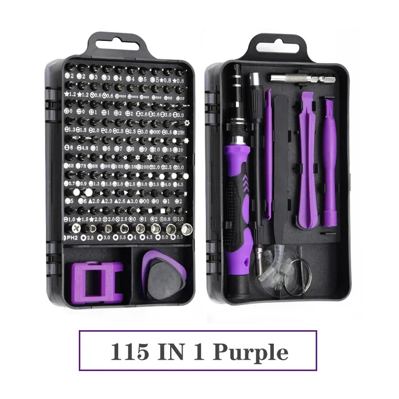 115 in 1 Precision Screwdrivers Set Multifunctional Mini Repair Hand Tools Kit Set for Computer, Laptop, Cell Phone, PC, MacBook