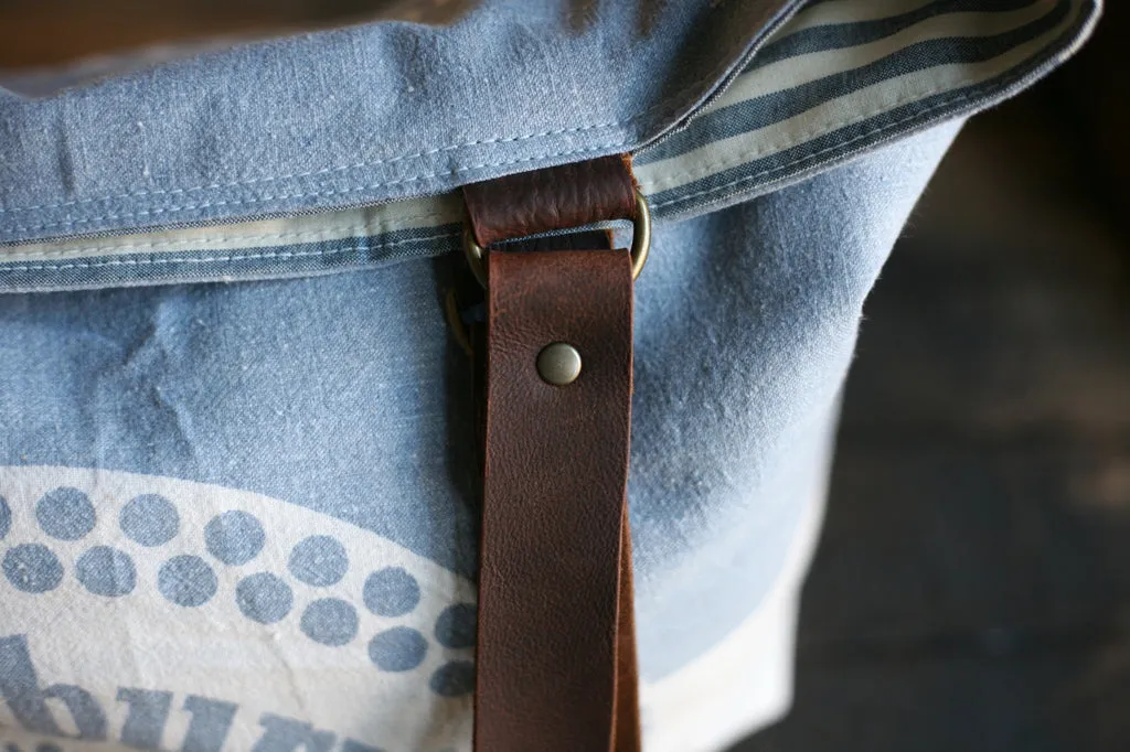1940's era Cotton Feedsack Tote Bag - SOLD