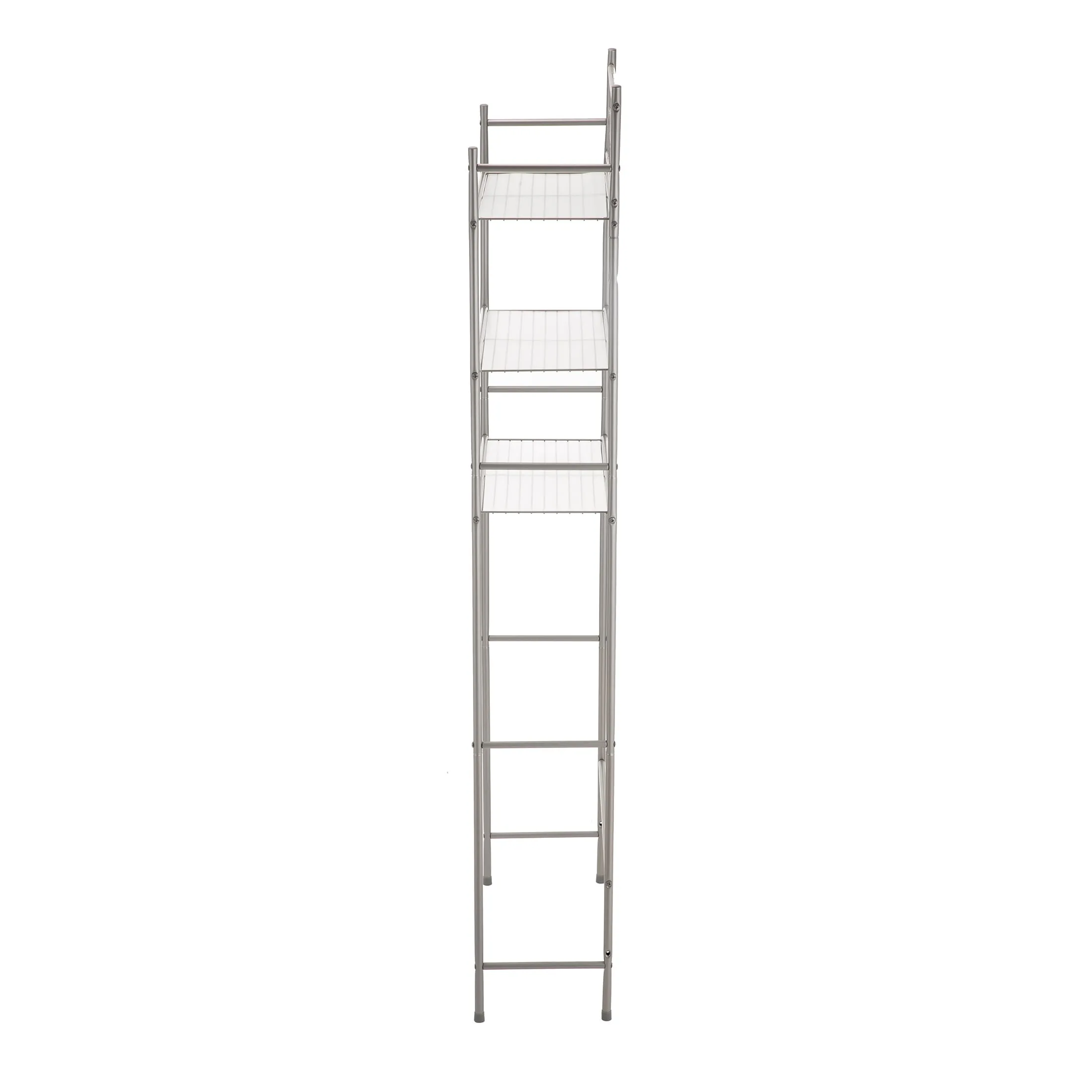 3-Shelf over the Toilet Steel Storage Shelf Unit, Satin Nickel, Holds up to 30 Lb Capacity