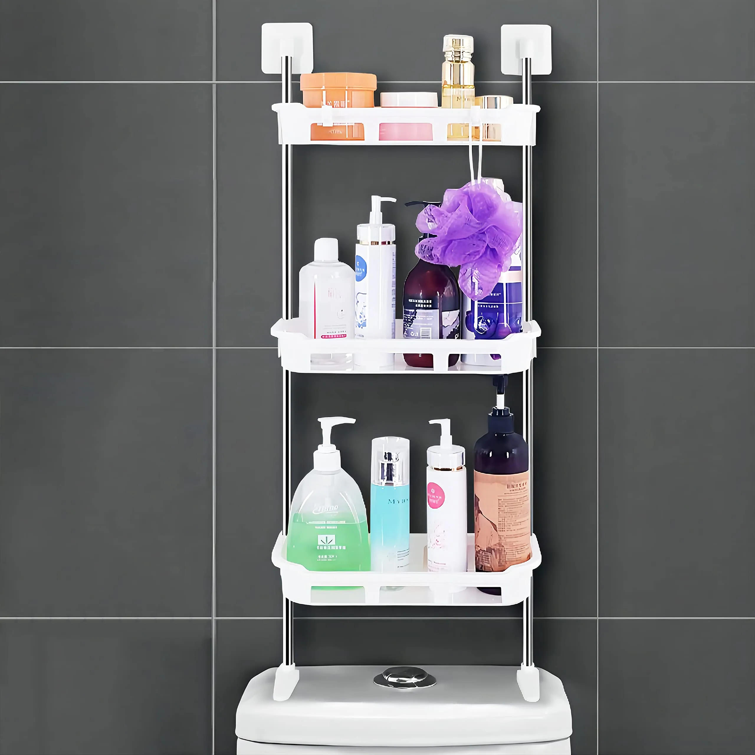 3 Tier Multifunctional  Kitchen & Bathroom Wall Hanging Storage Rack
