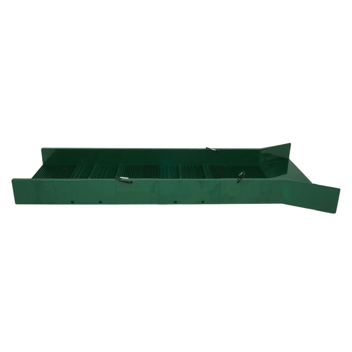30" Lightweight Green Sluice Box with Shoulder Strap and 3 Carabiners
