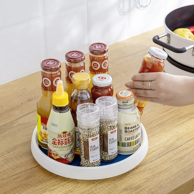 360° Rotating Storage Rack Multifunctional Seasoning Organizer Shelf