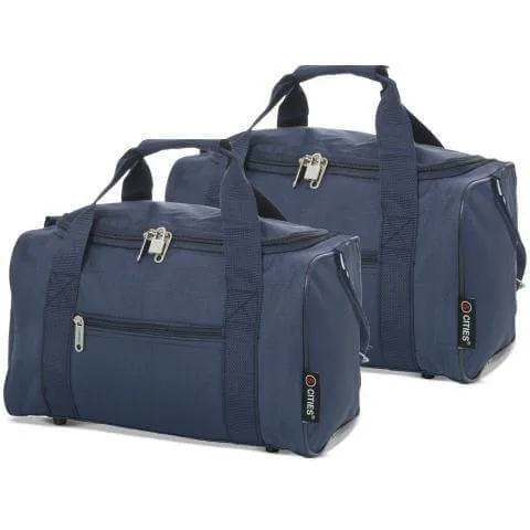5 Cities (40x20x25cm) Hand Luggage Holdall Flight Bag (x2 Set)