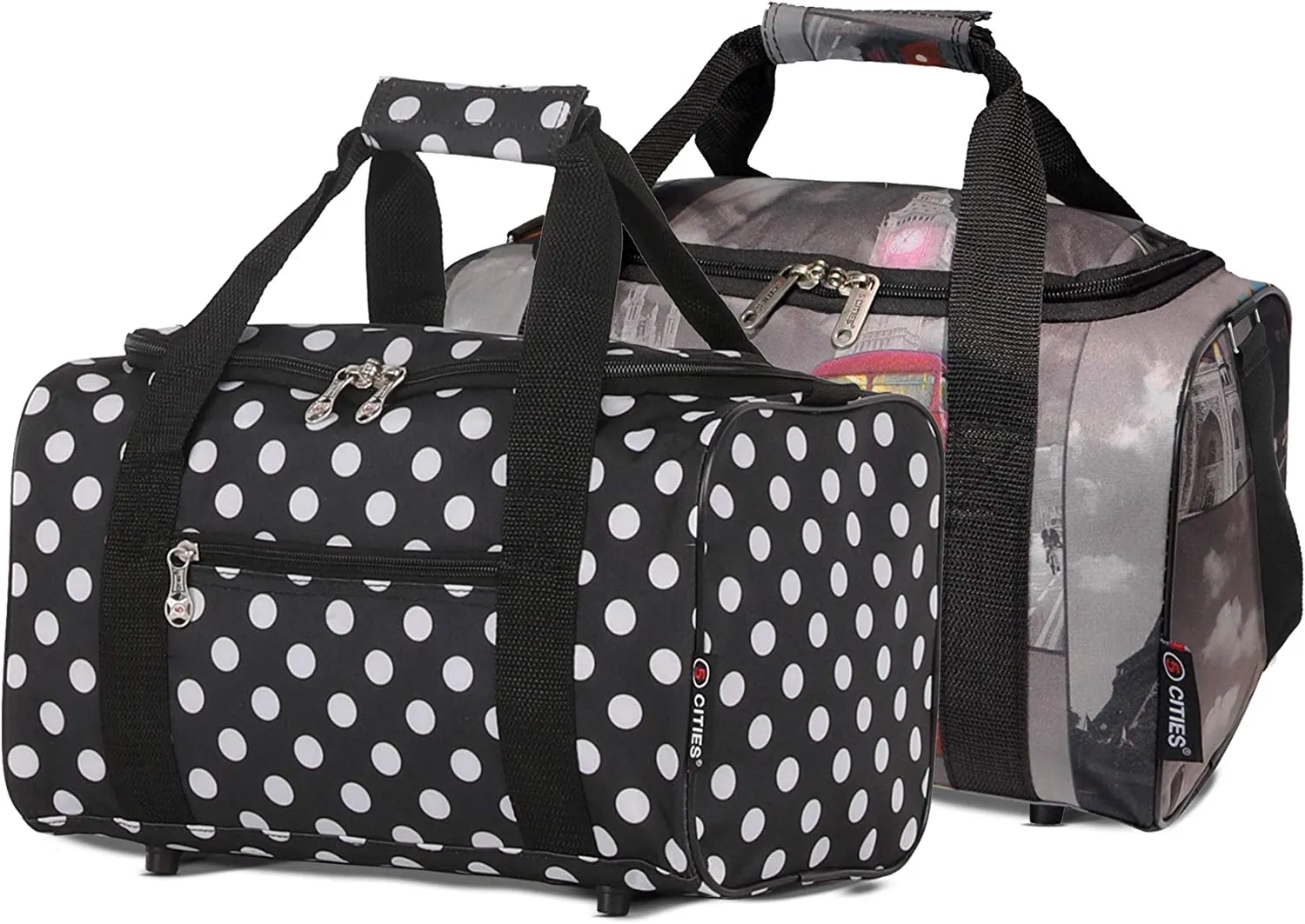5 Cities (40x20x25cm) Hand Luggage Holdall Flight Bag (x2 Set)