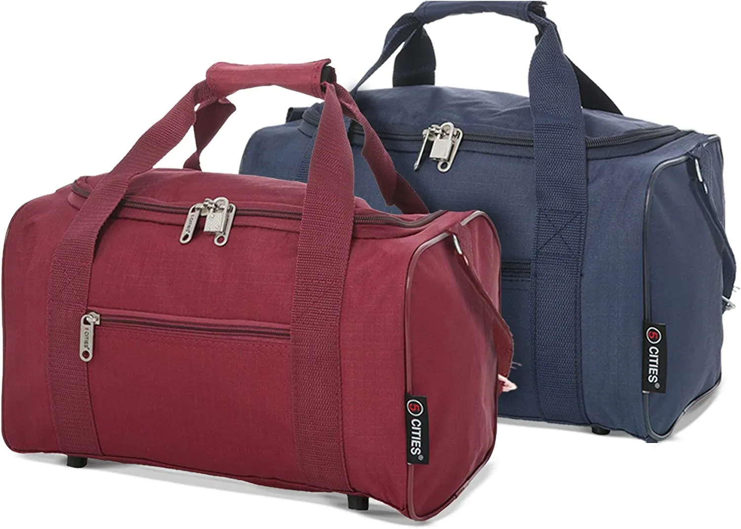 5 Cities (40x20x25cm) Hand Luggage Holdall Flight Bag (x2 Set)