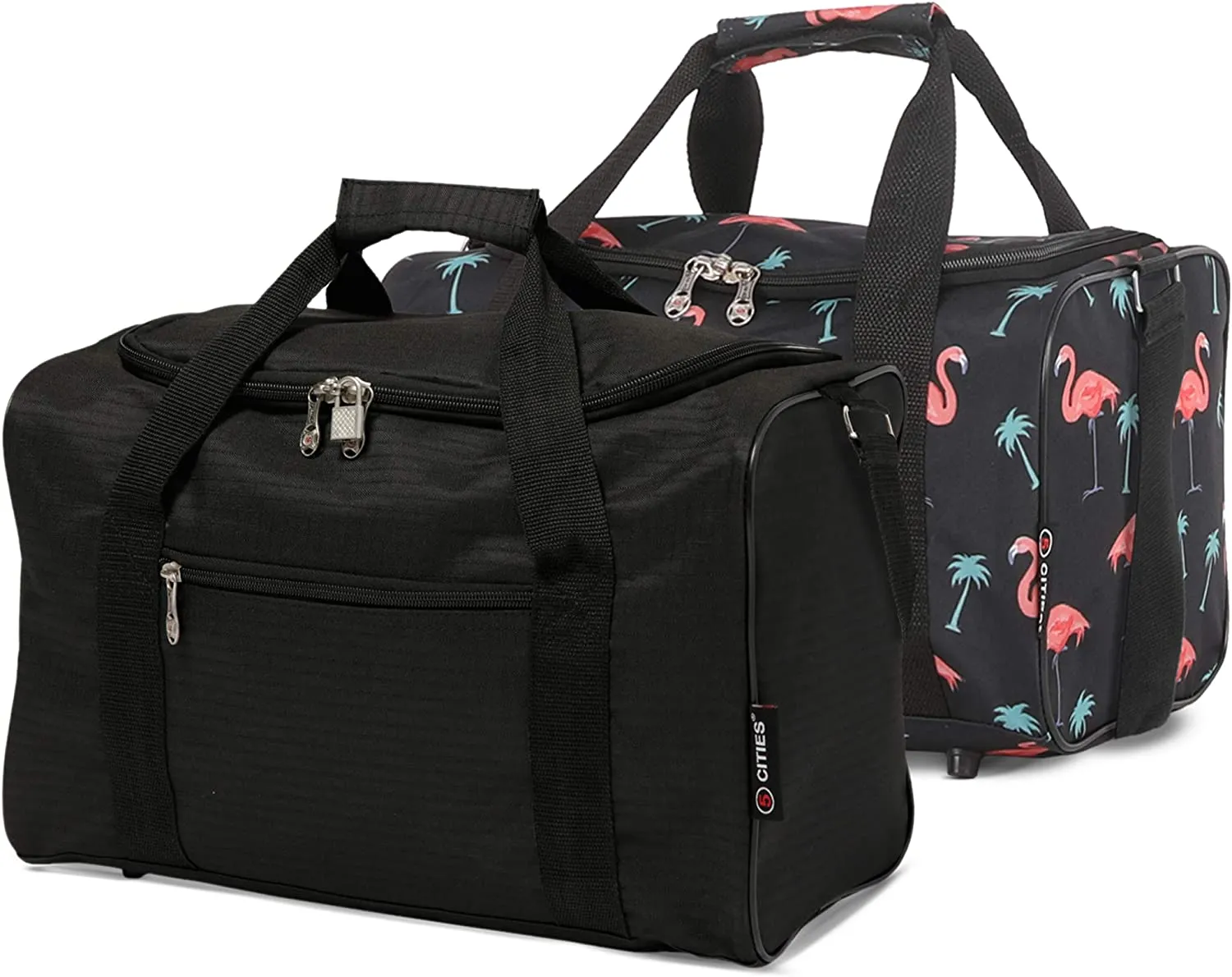 5 Cities (40x20x25cm) Hand Luggage Holdall Flight Bag (x2 Set)