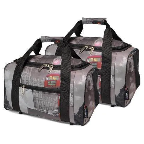 5 Cities (40x20x25cm) Hand Luggage Holdall Flight Bag (x2 Set)