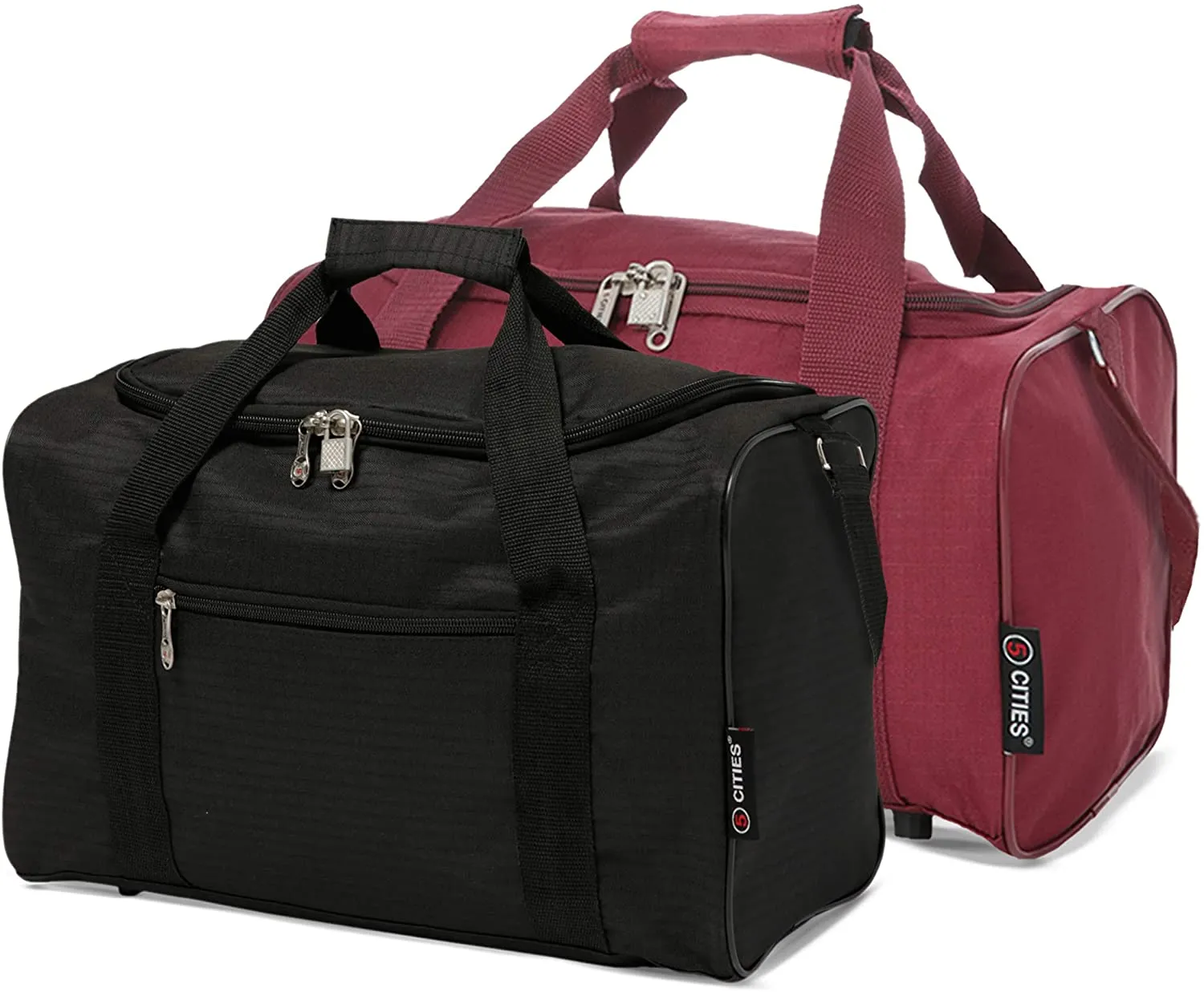 5 Cities (40x20x25cm) Hand Luggage Holdall Flight Bag (x2 Set)