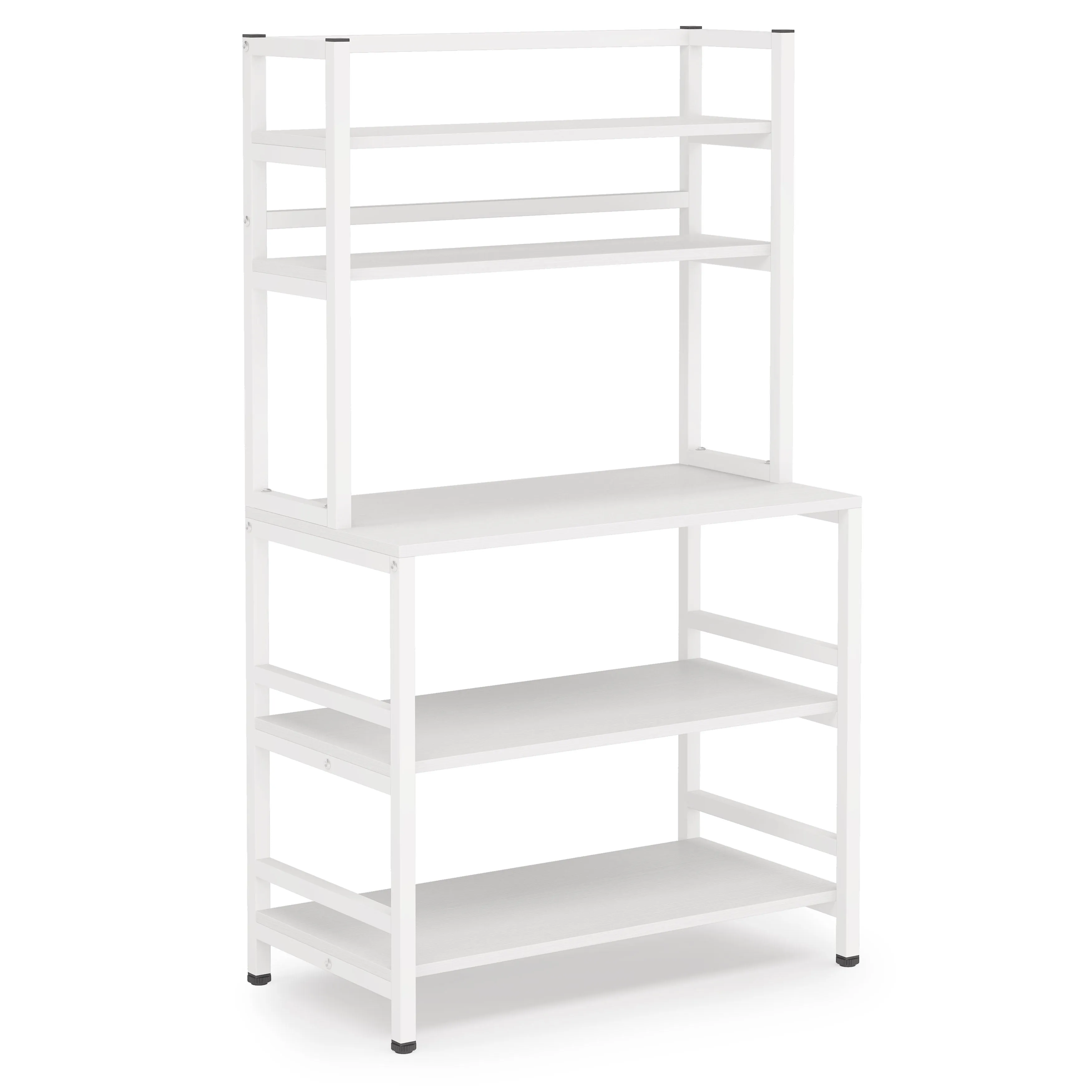 5-Tier Kitchen Bakers Rack with Hutch,Utility Storage Shelf - 31.5 x 15.75 x 62.99 inches - Brown