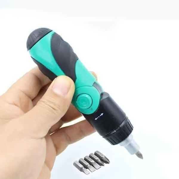 6 In 1 Ratchet Folding Multi-Function Screwdriver
