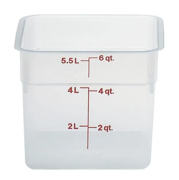 6PCE CAMBRO Camwear Storage Container 5.7L - 6SFSP P190