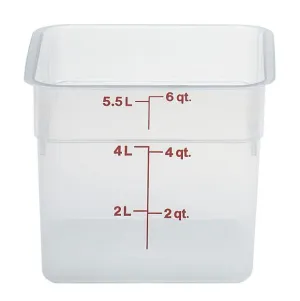 6PCE CAMBRO Camwear Storage Container 5.7L - 6SFSP P190