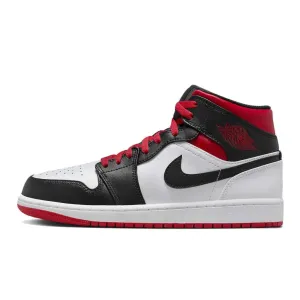 Air Jordan 1 Mid 'Black Toe Gym Red'