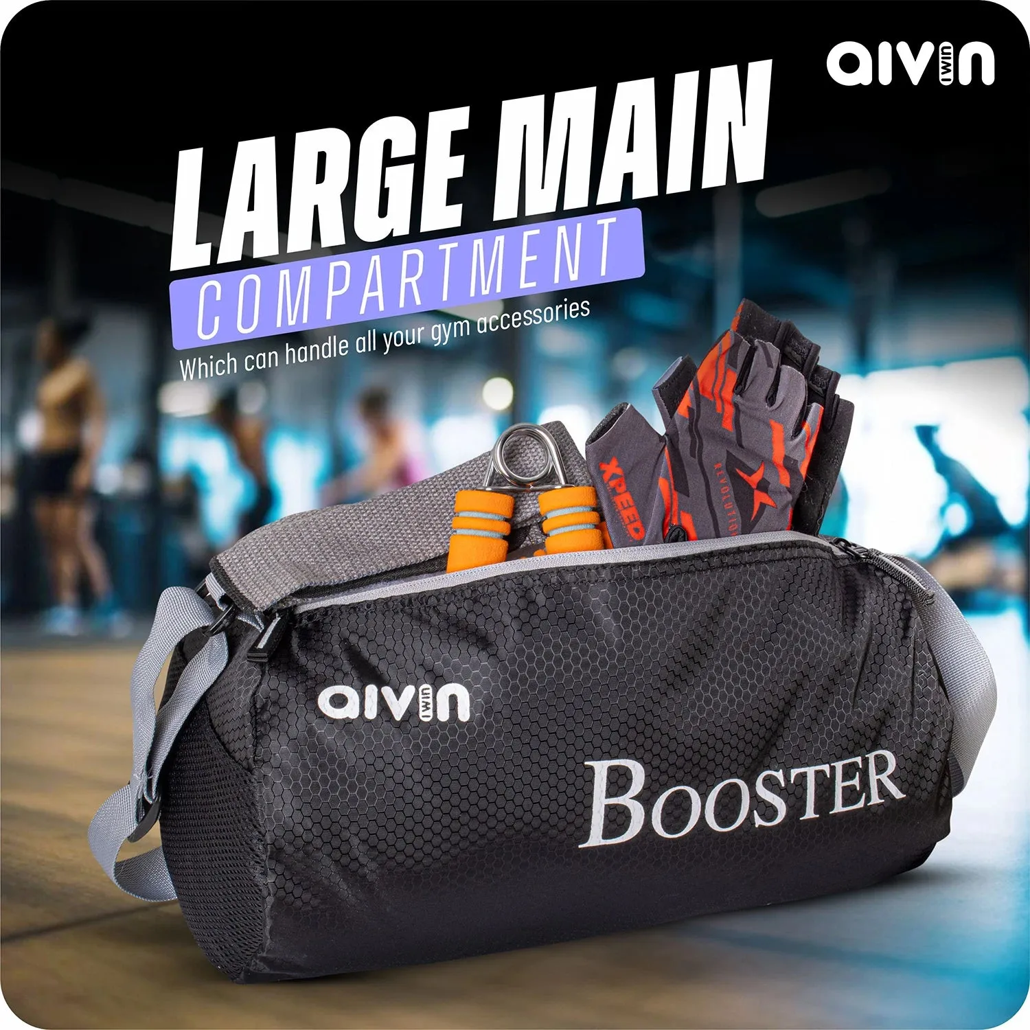Aivin  Booster Basic Duffel Bags - Black/Grey