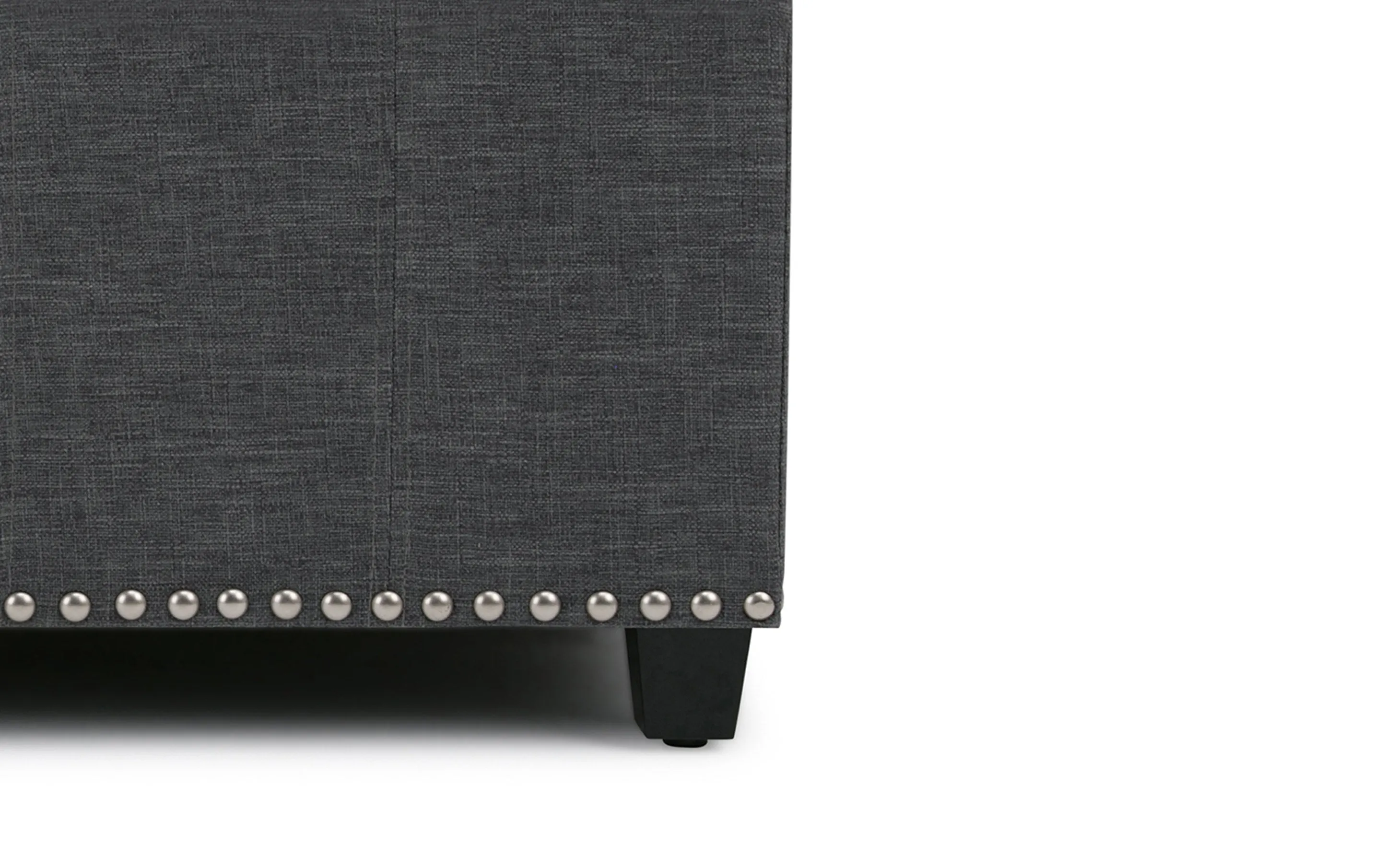 Amelia Storage Ottoman in Linen