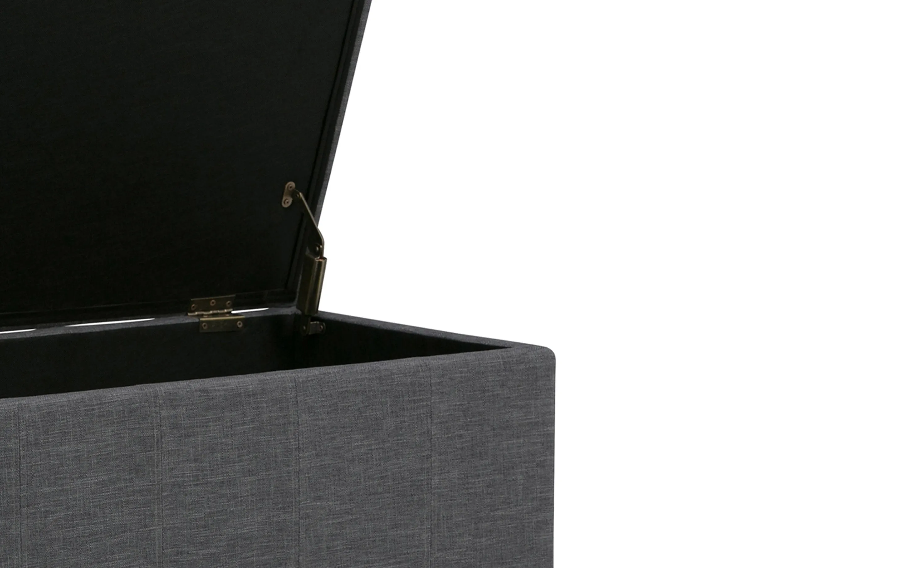Amelia Storage Ottoman in Linen