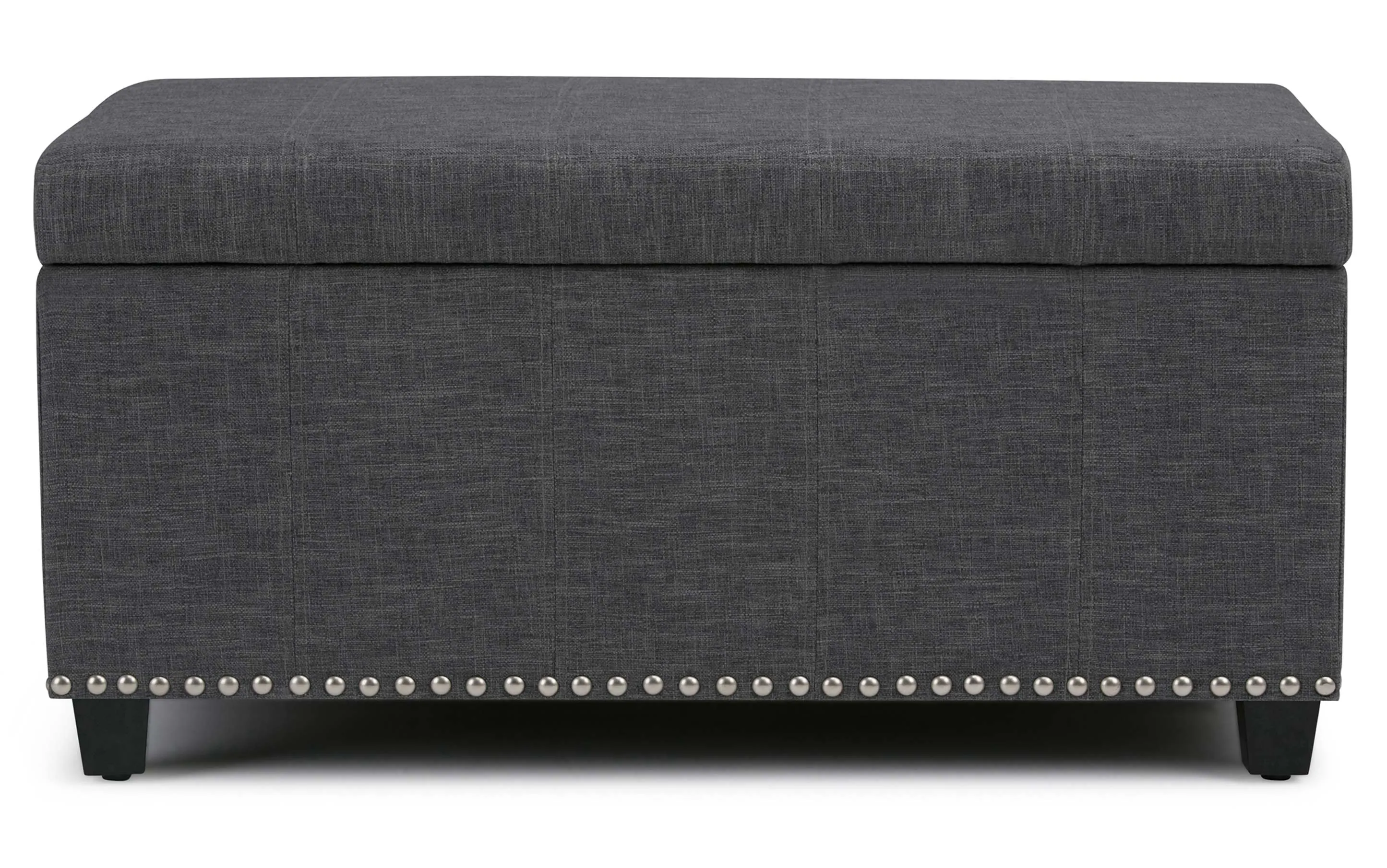 Amelia Storage Ottoman in Linen