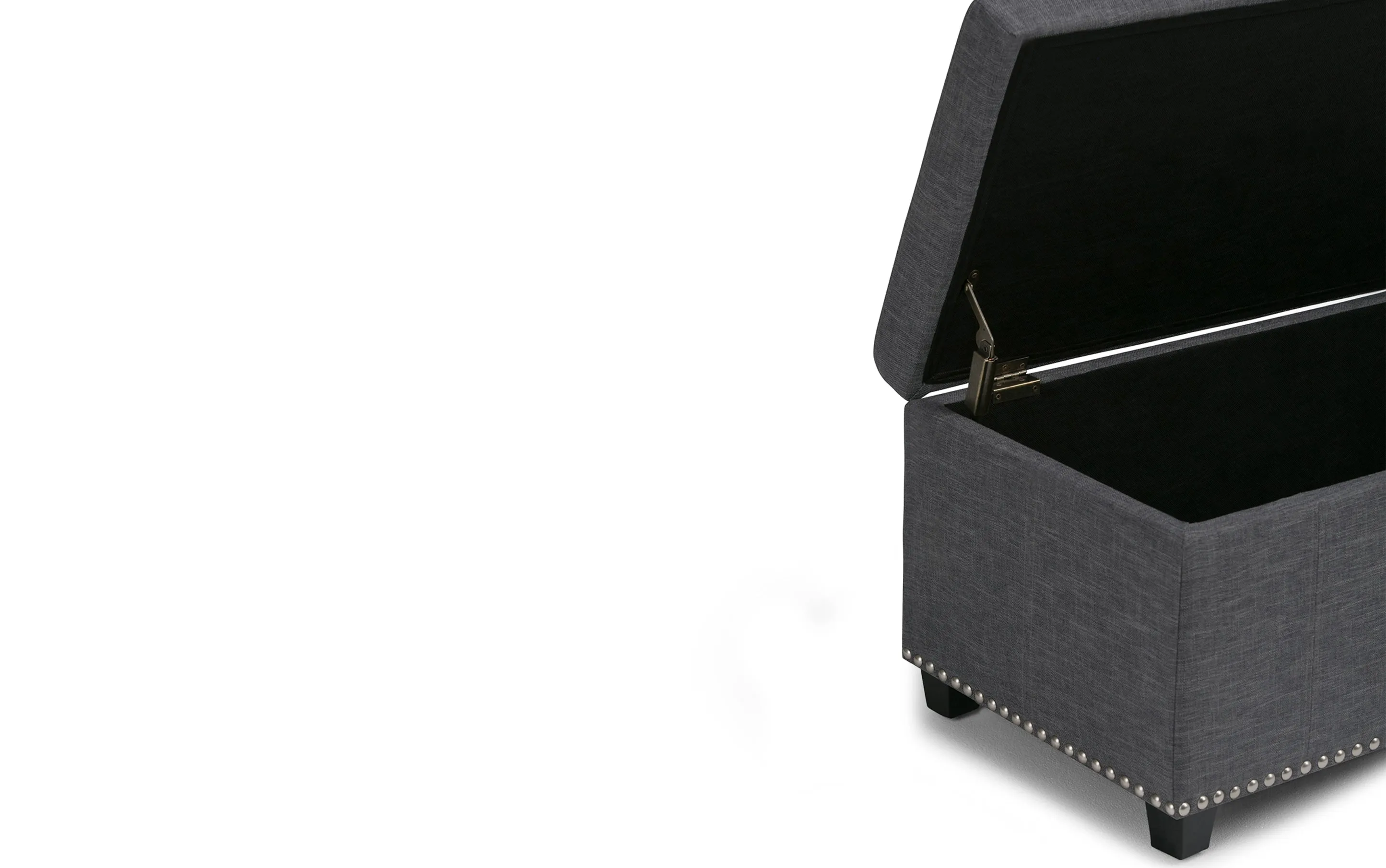 Amelia Storage Ottoman in Linen