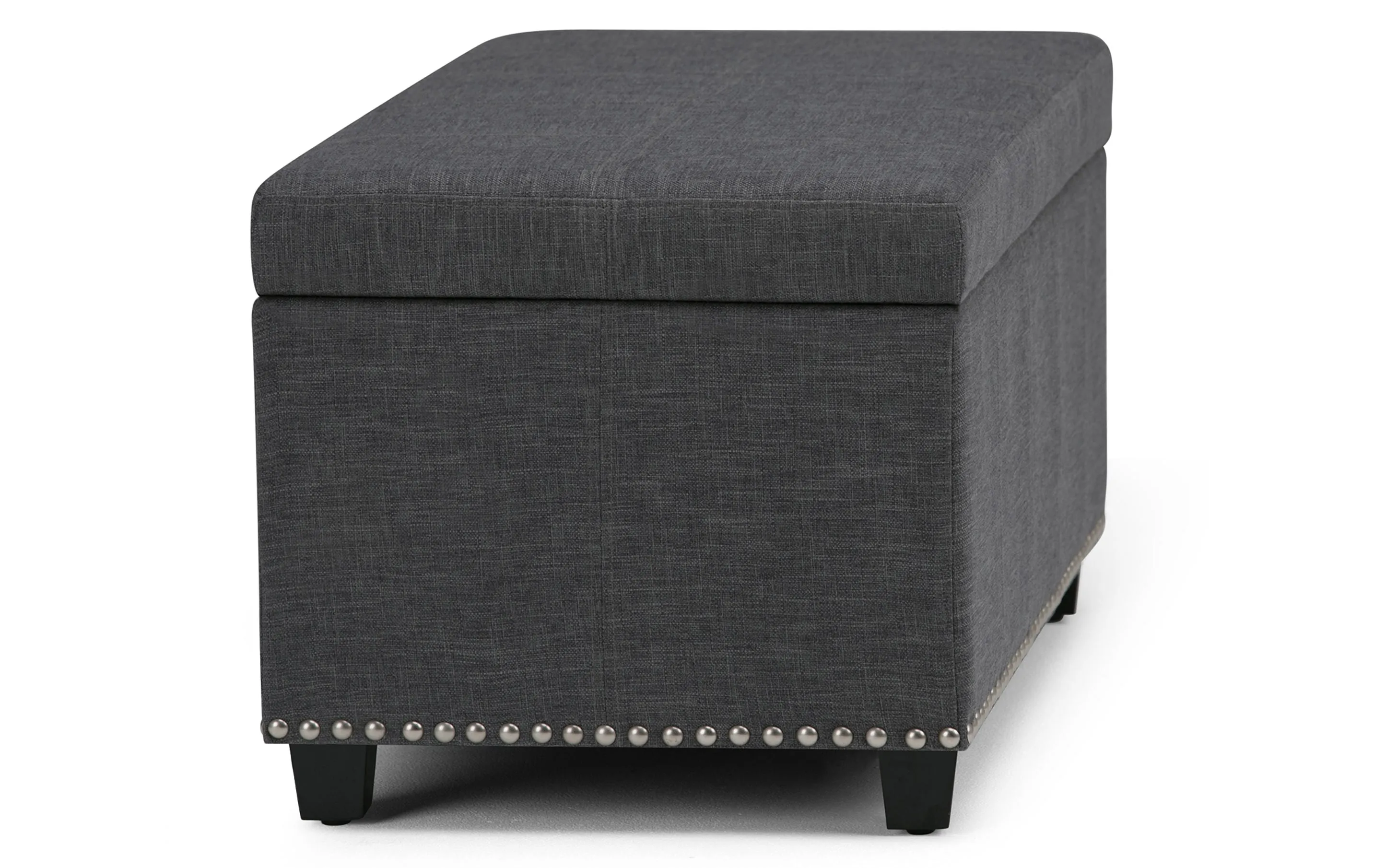 Amelia Storage Ottoman in Linen