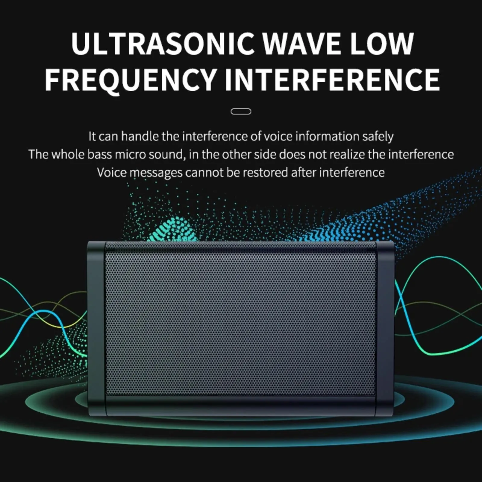 Anti-Recording Guard Acoustic Interference Microphone Jammer Blocks Smartphone / Digital Recorder