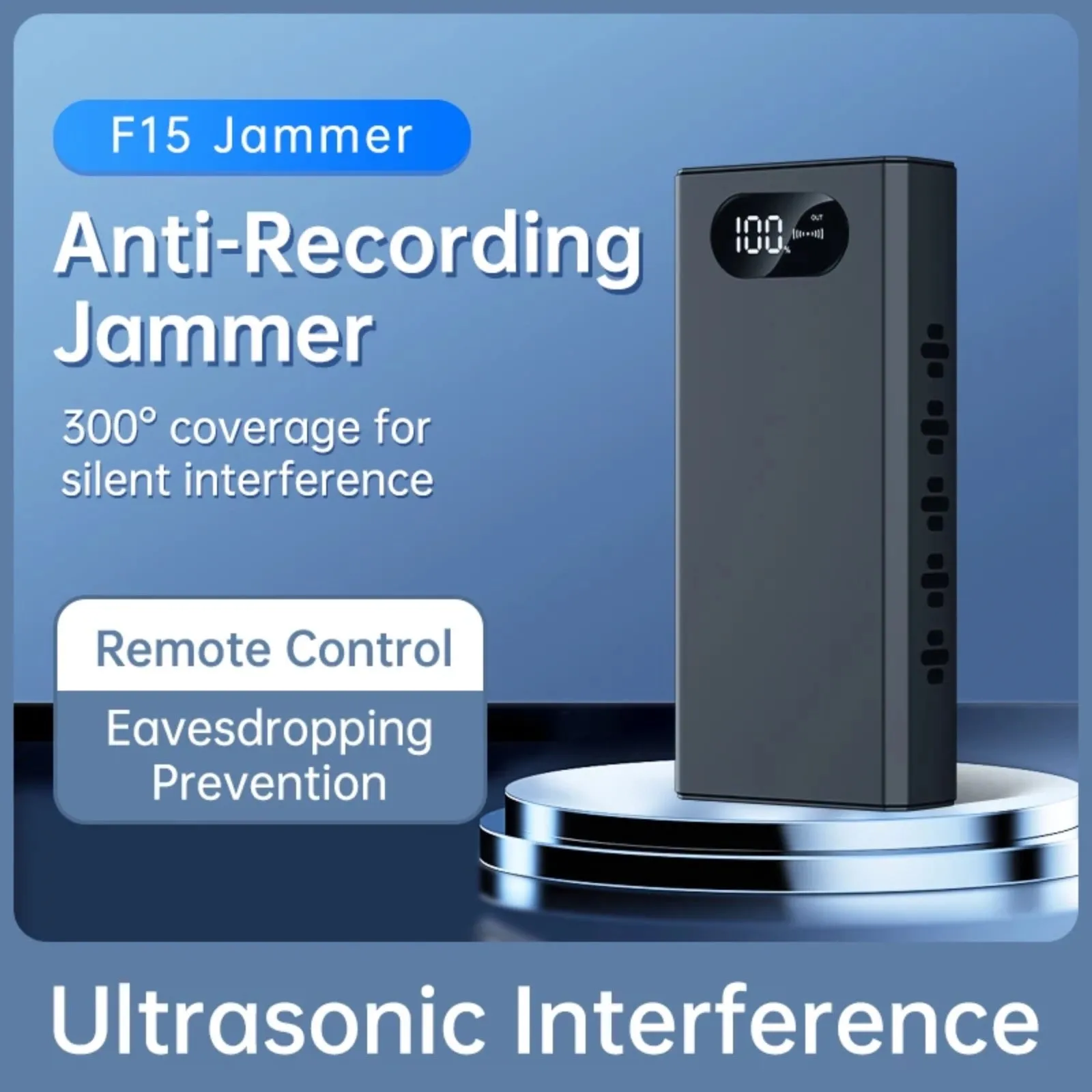 Anti-Recording Guard Acoustic Interference Microphone Jammer Blocks Smartphone / Digital Recorder