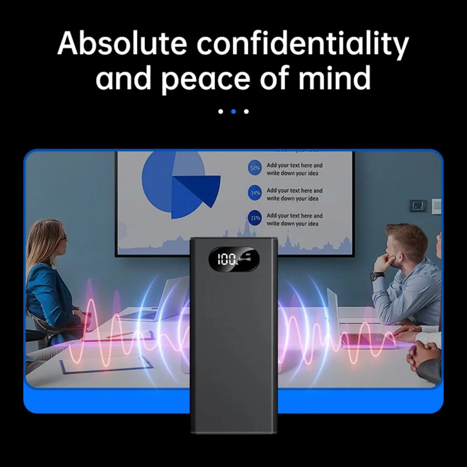Anti-Recording Guard Acoustic Interference Microphone Jammer Blocks Smartphone / Digital Recorder