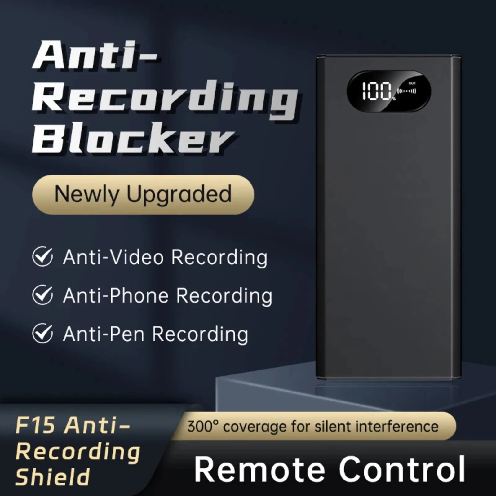 Anti-Recording Guard Acoustic Interference Microphone Jammer Blocks Smartphone / Digital Recorder