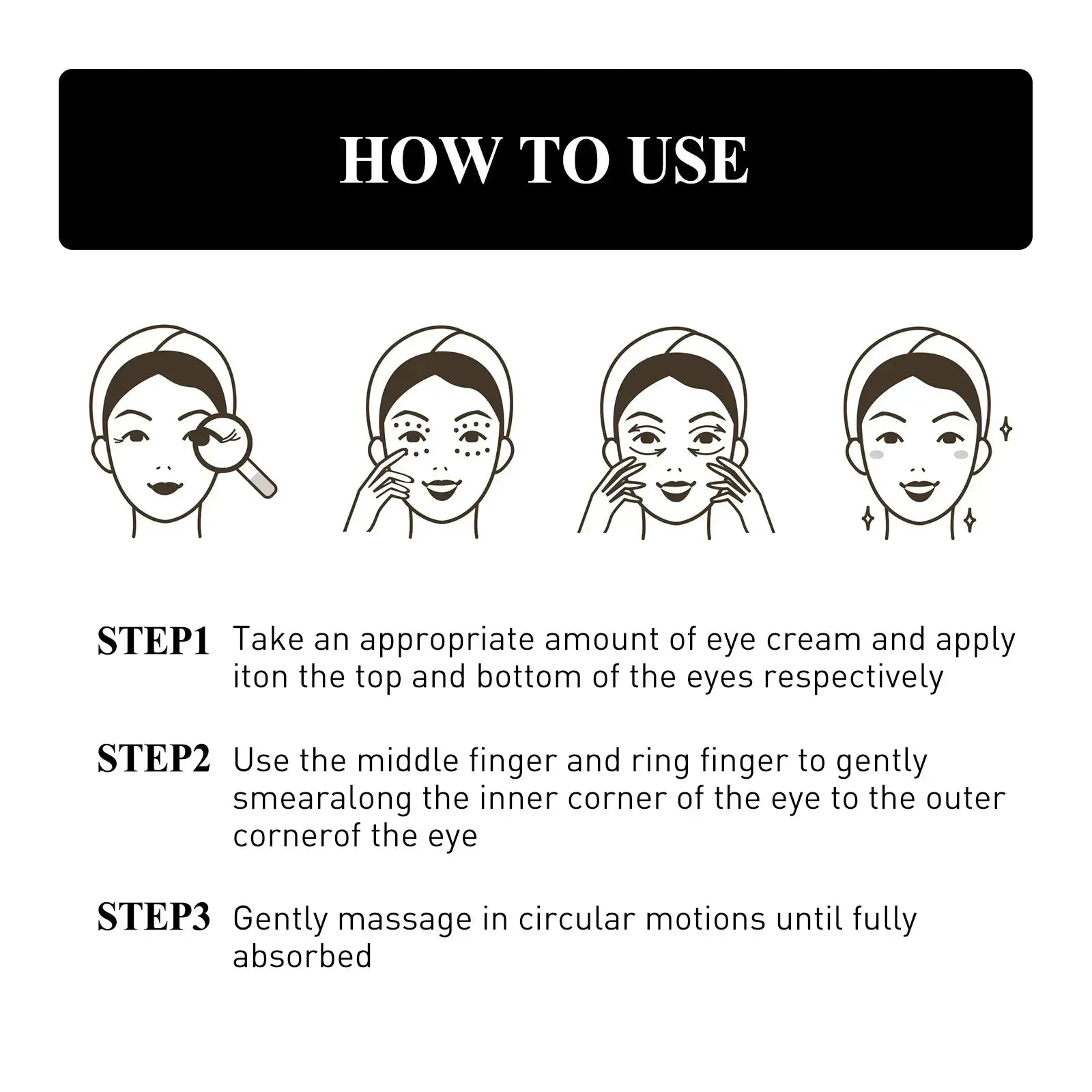 Anti Wrinkle Eye Cream Snake Venom Peptide Anti Dark Circle Diminishes Lines Eye Bags Puffiness Moisturizes Nourishing Eye Cream