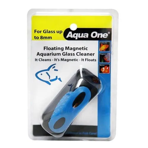 Aqua One Floating Magnet Cleaner M - For Up to 8mm Glass