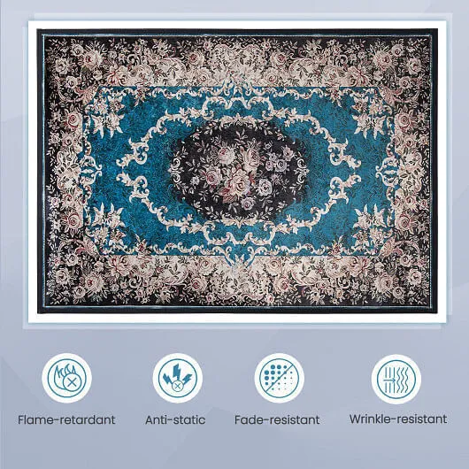 Area Rug with Non-Shedding Surface and Anti-slip Bottom-M - Color: Multicolor -