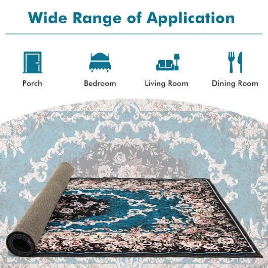 Area Rug with Non-Shedding Surface and Anti-slip Bottom-S - Color: Multicolor -