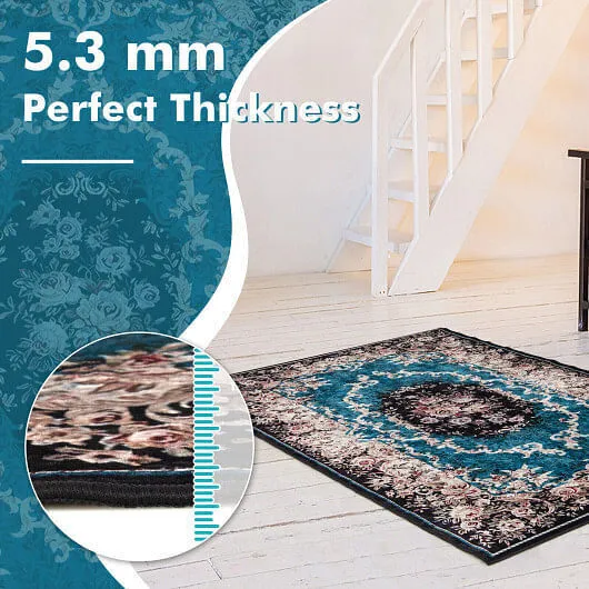 Area Rug with Non-Shedding Surface and Anti-slip Bottom-S - Color: Multicolor -