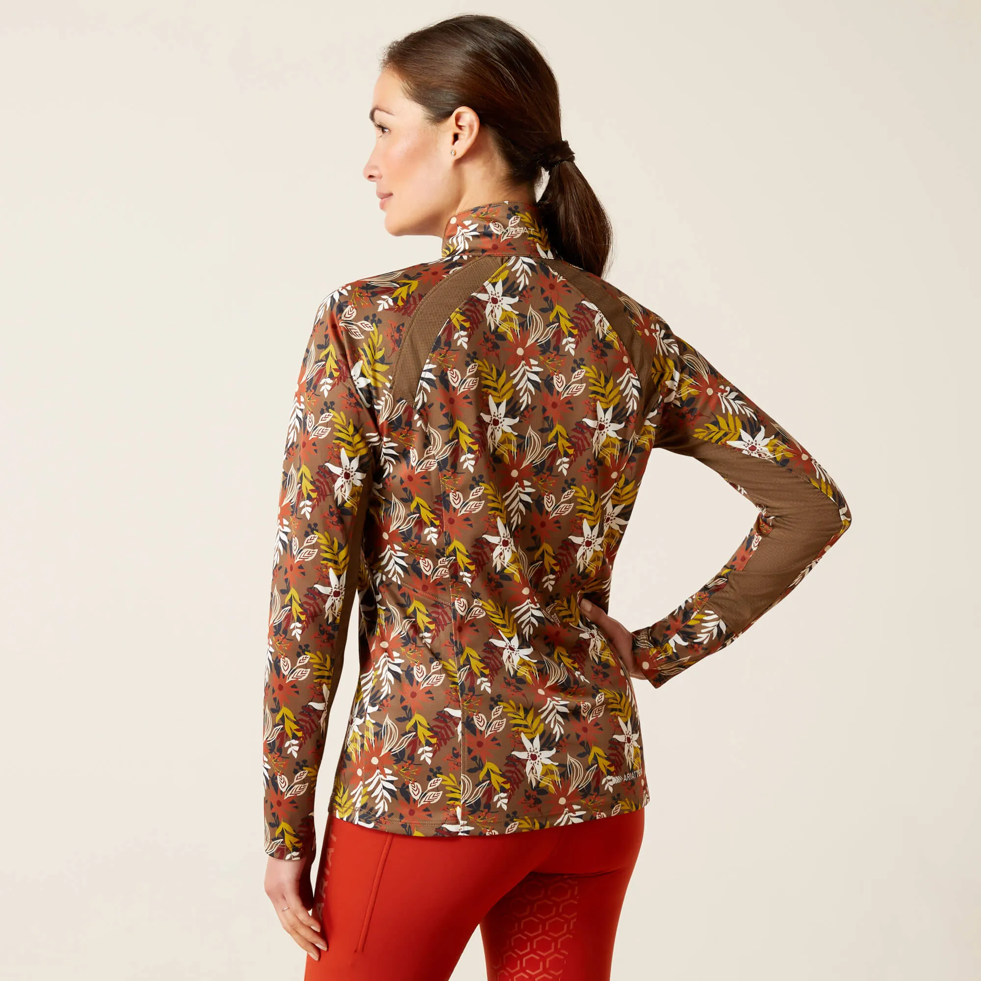 Ariat Sunstopper 2.0 1/4 Zip Ladies Canteen Floral