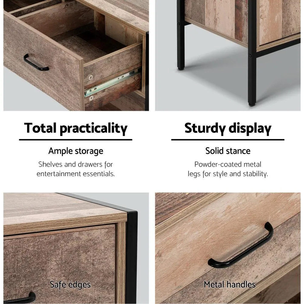 Artiss TV Stand Entertainment Unit Storage Cabinet Industrial Rustic
