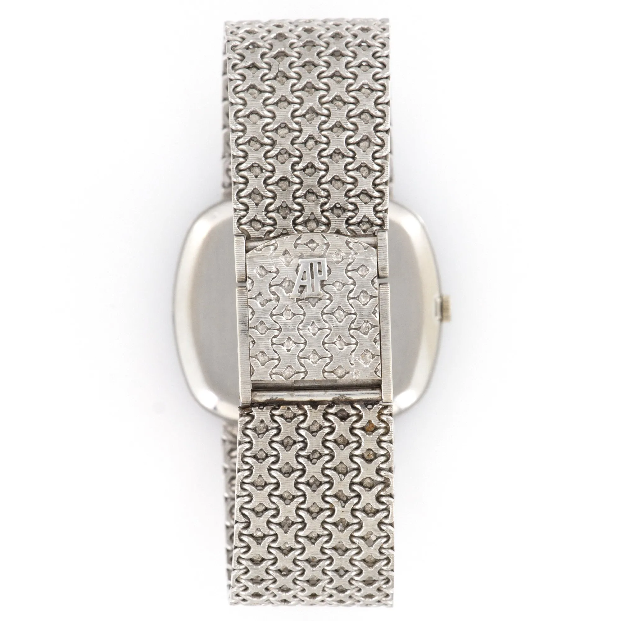 Audemars Piguet White Gold Automatic Cross Link Bracelet Watch