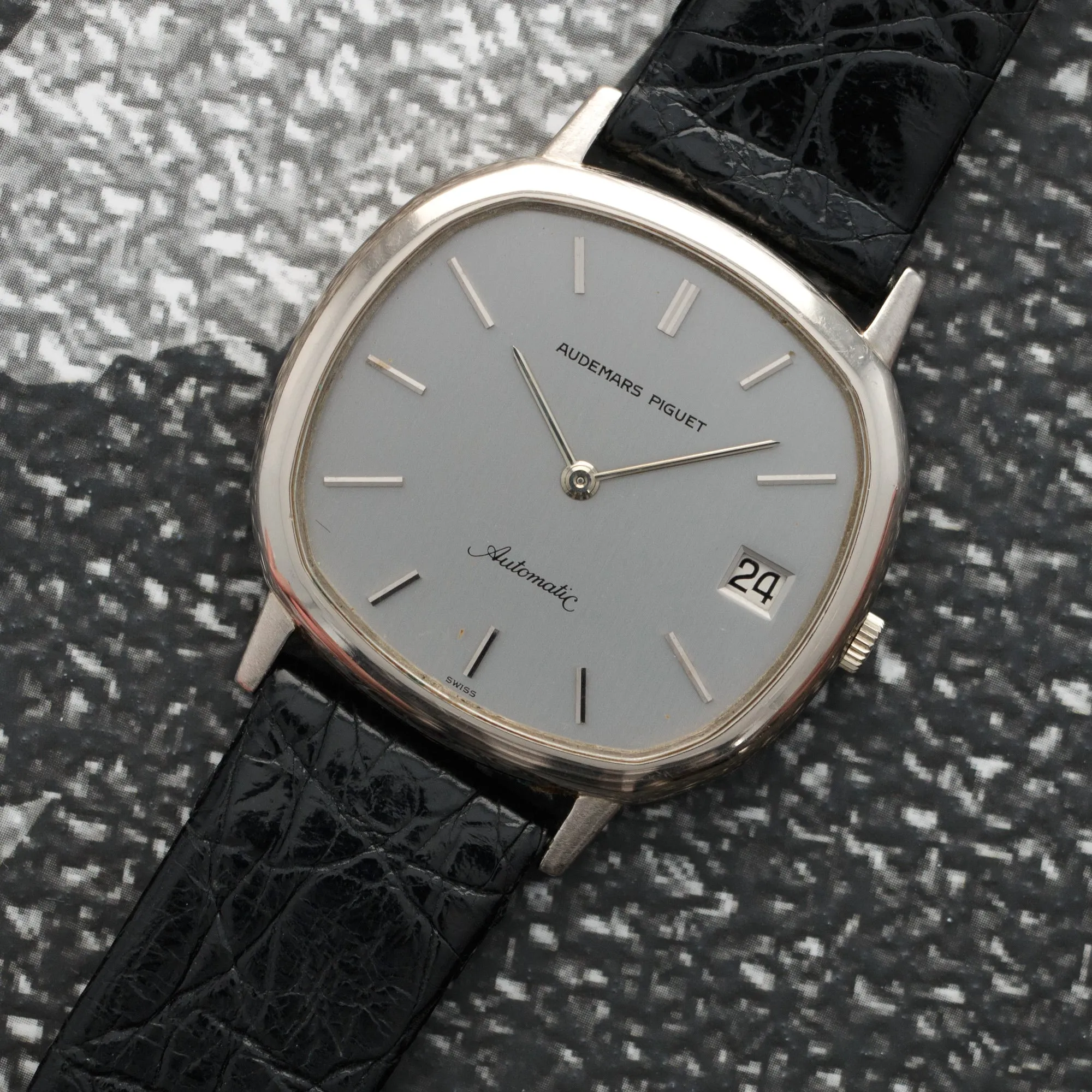 Audemars Piguet White Gold Automatic Strap Watch
