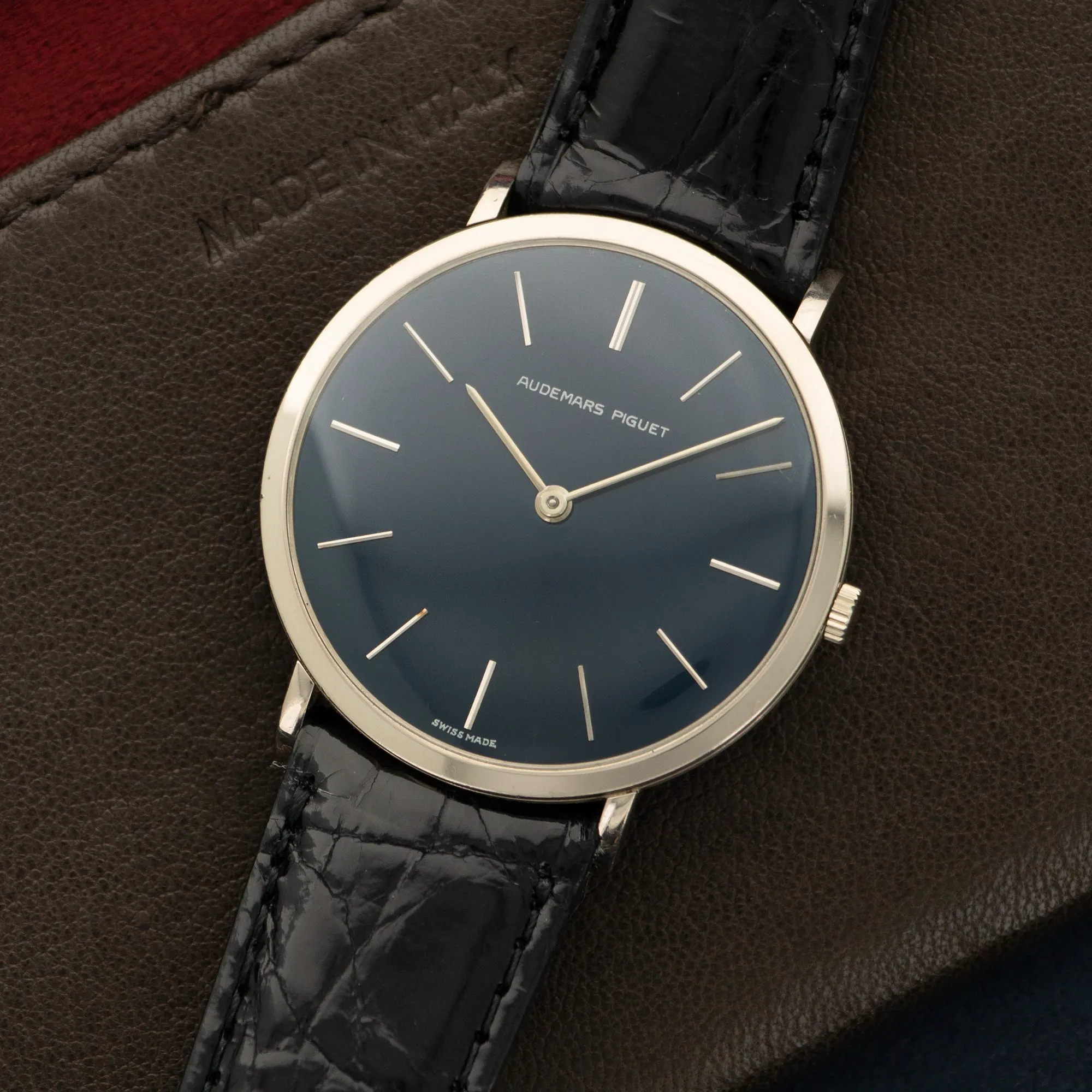 Audemars Piguet White Gold Ultra-Thin Strap Watch