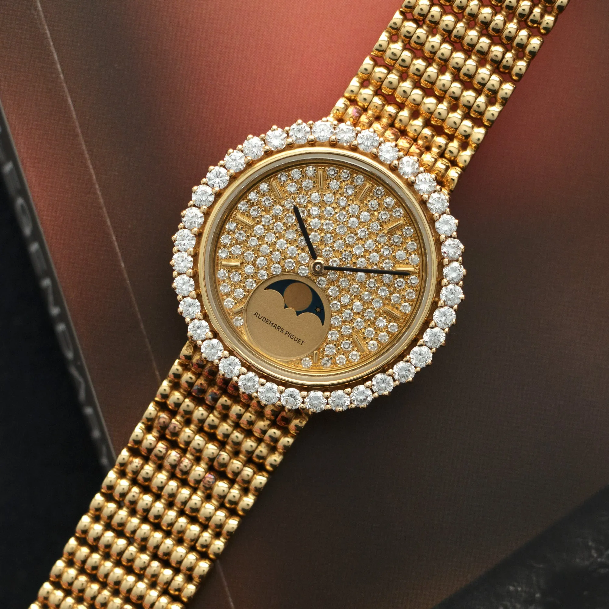 Audemars Piguet Yellow Gold Diamond Moonphase Watch