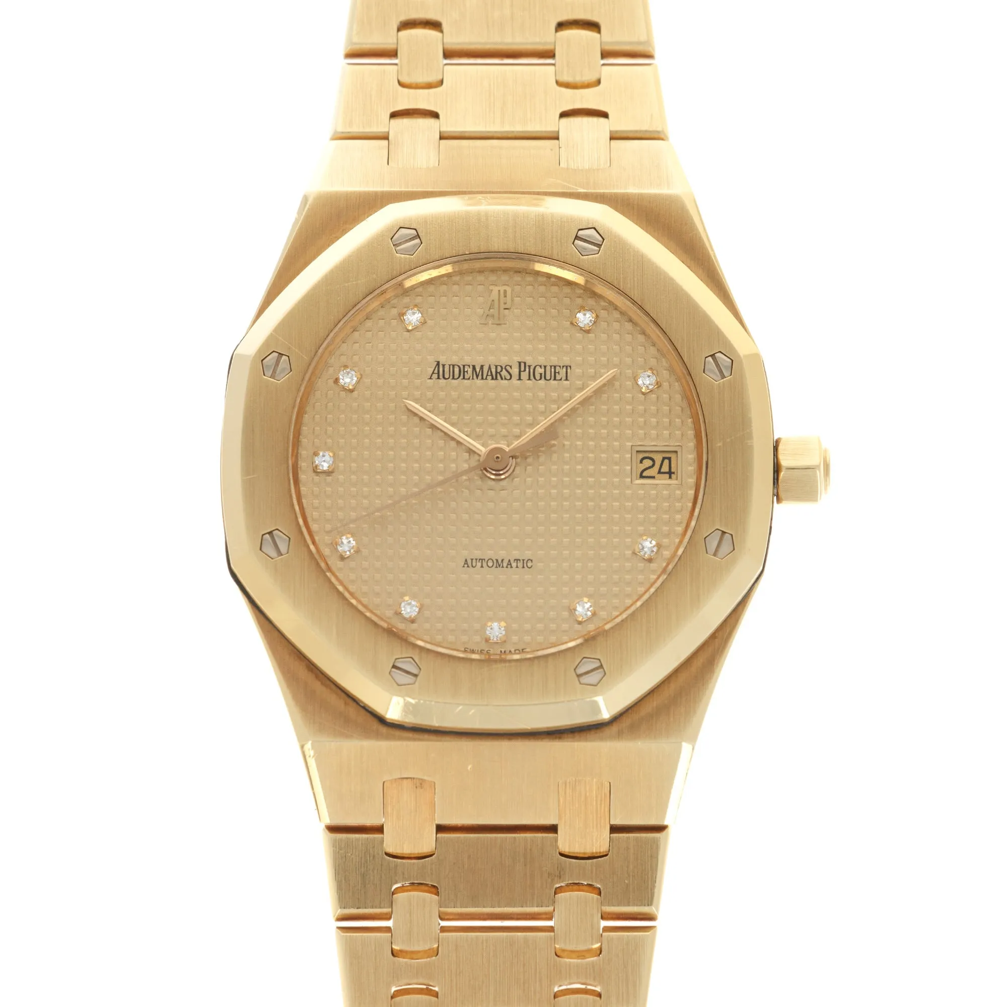 Audemars Piguet Yellow Gold Royal Oak Diamond Watch Ref. 15000
