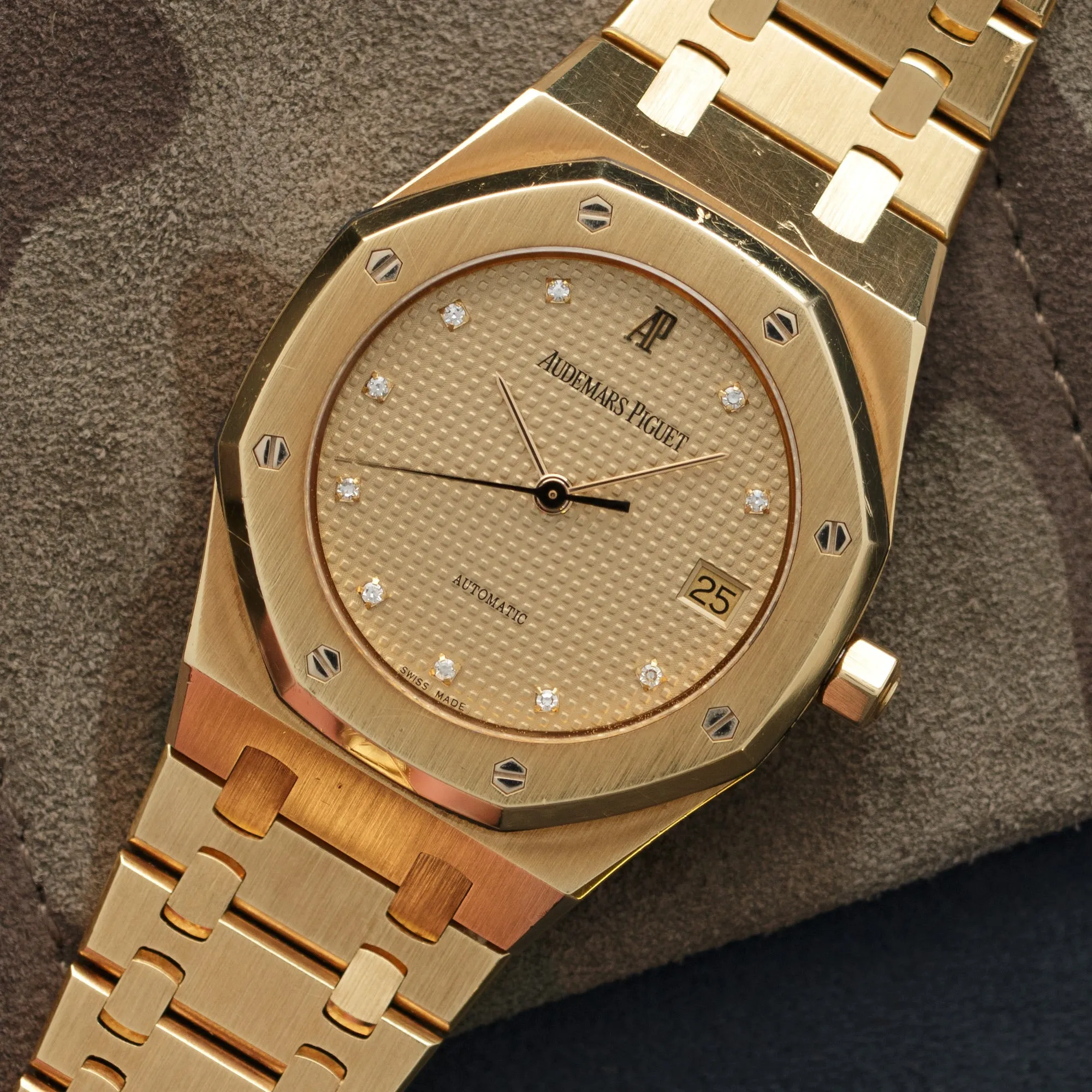 Audemars Piguet Yellow Gold Royal Oak Diamond Watch Ref. 15000