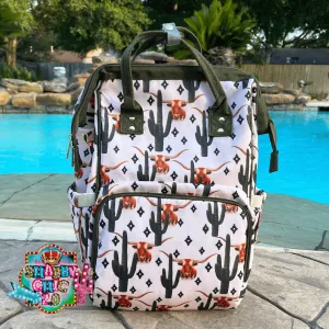 Aztec Cactus Diaper Bag Backpack