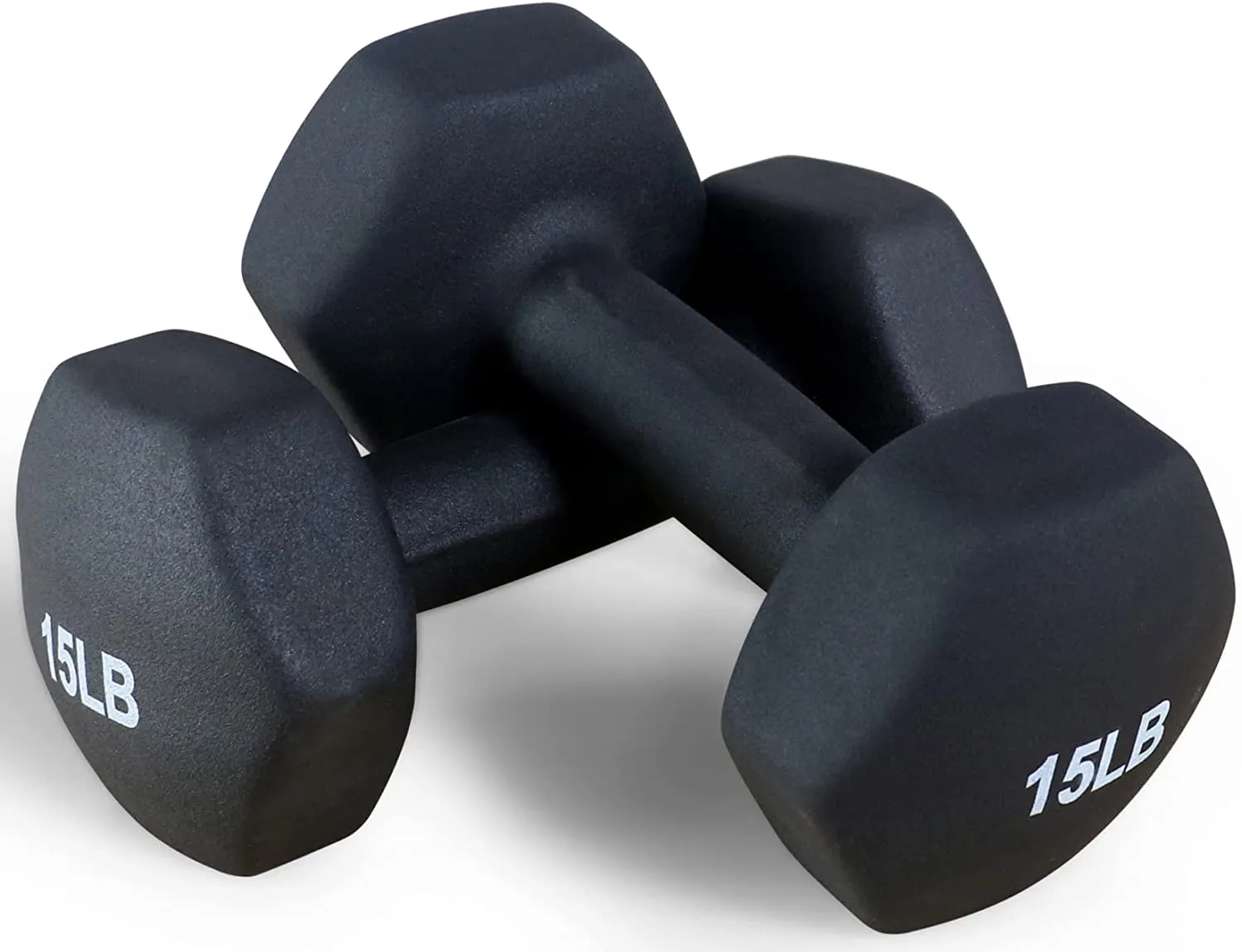 BalanceFrom Neoprene Dumbbell Hand Weights, Anti-Slip, Anti-roll, Hex Shape Colorful, Pair or Set with Stand