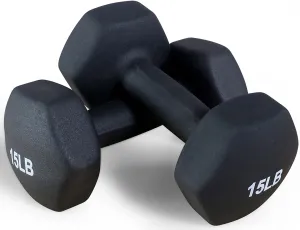 BalanceFrom Neoprene Dumbbell Hand Weights, Anti-Slip, Anti-roll, Hex Shape Colorful, Pair or Set with Stand