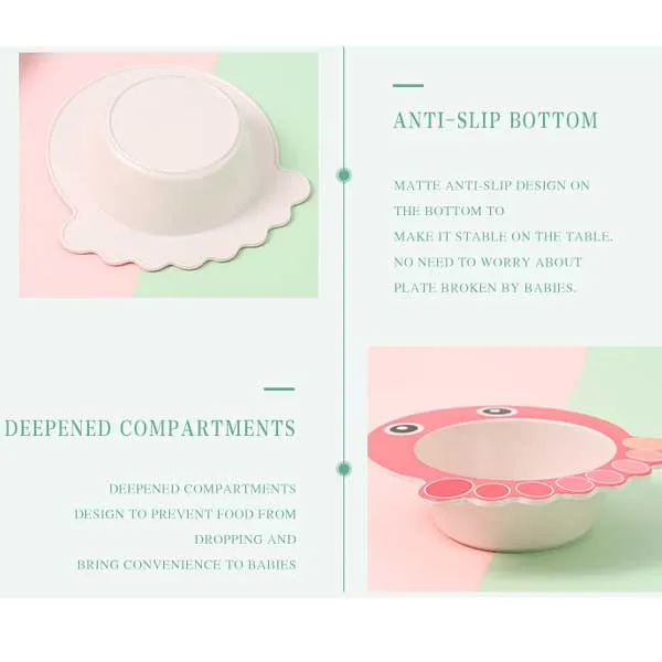 Bamboo Fibre Bowl-Octopus Pink