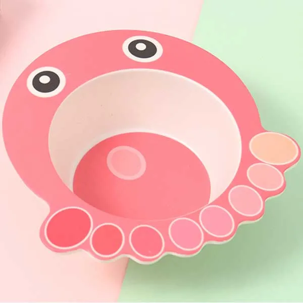 Bamboo Fibre Bowl-Octopus Pink