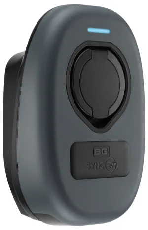 BG SyncEV EVWC2S22GR EV Wall Charger 22kW Three Phase Type 2 Socketed Wi-Fi/LAN/RFID - Black