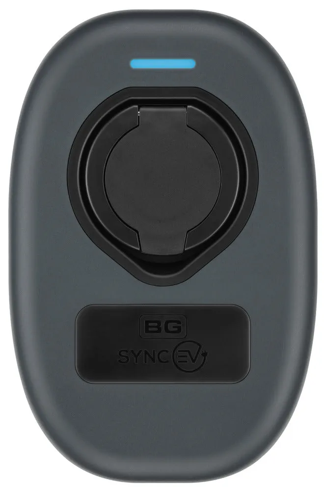 BG SyncEV EVWC2S22GR EV Wall Charger 22kW Three Phase Type 2 Socketed Wi-Fi/LAN/RFID - Black