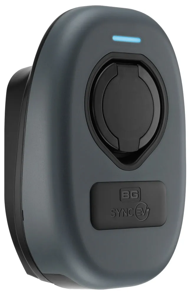 BG SyncEV EVWC2S22GR EV Wall Charger 22kW Three Phase Type 2 Socketed Wi-Fi/LAN/RFID - Black